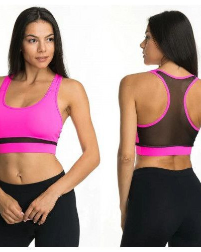 Cпортивный топ со съемным Push-up на широких бретелях